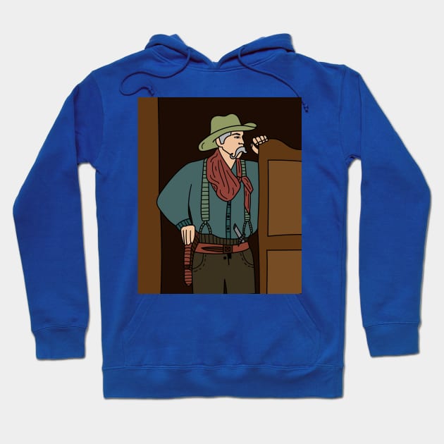 Retro Wild West Cowboys Rodeo Hoodie by flofin